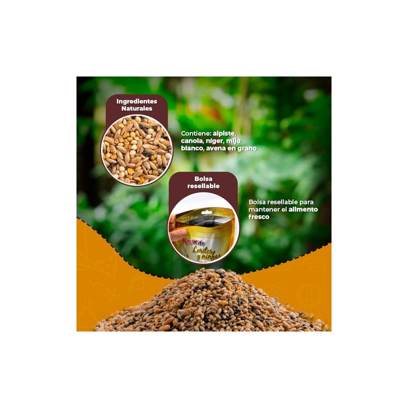 MEZCLA DE SEMILLAS P/LORITOS Y NINFAS 500 G