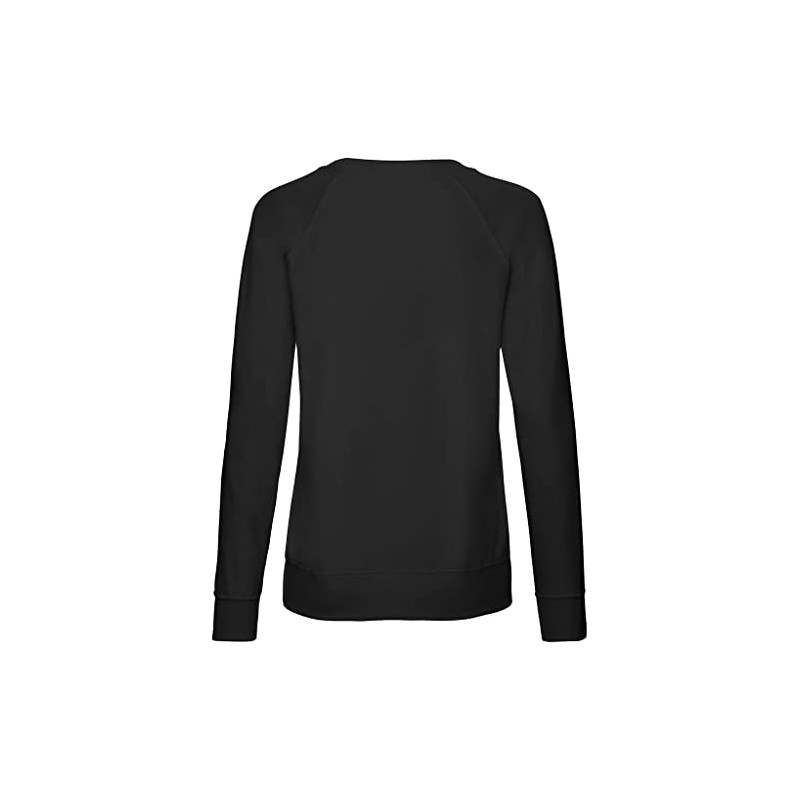 Fruit of the Loom Women's Fit Lightweight Raglan Sweatshirt Black