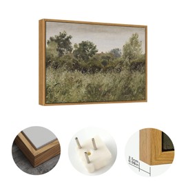Framed Canvas Wall Art Decor Living Room Cottage Landscape Painting Print on Framed Canvas Wall Art 8x10in Desk Decor Vintage Farmhouse Wall Decor for Bedroom Living Room Ready to Hang Wall Artwork