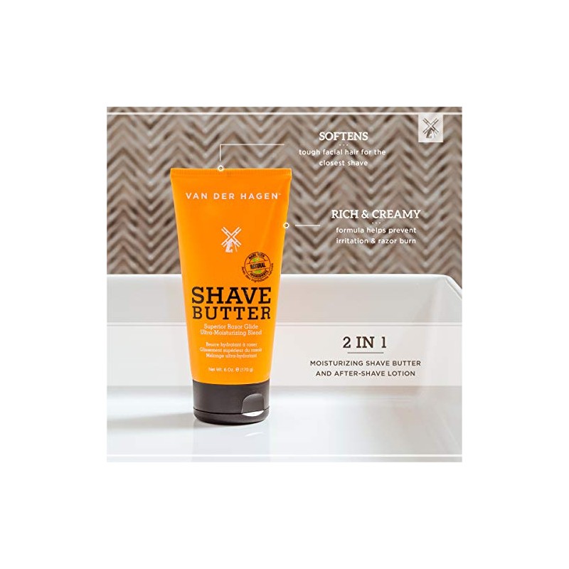 Van Der Hagen Shave Butter, 6 Ounce