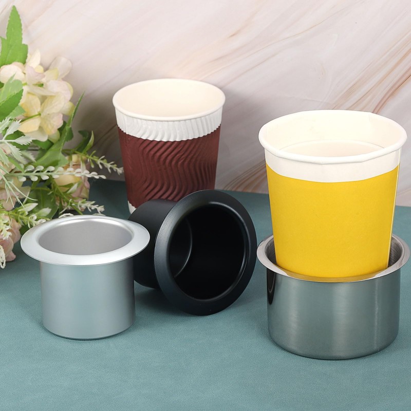 uxcell 2 Pcs 201 Stainless Steel Drop-in Cup, 2.17" x