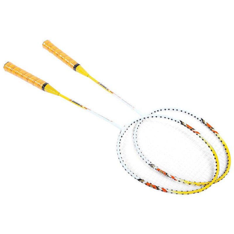 1 Pair Badminton Racket Set Lightweight Training Racquets With Bag