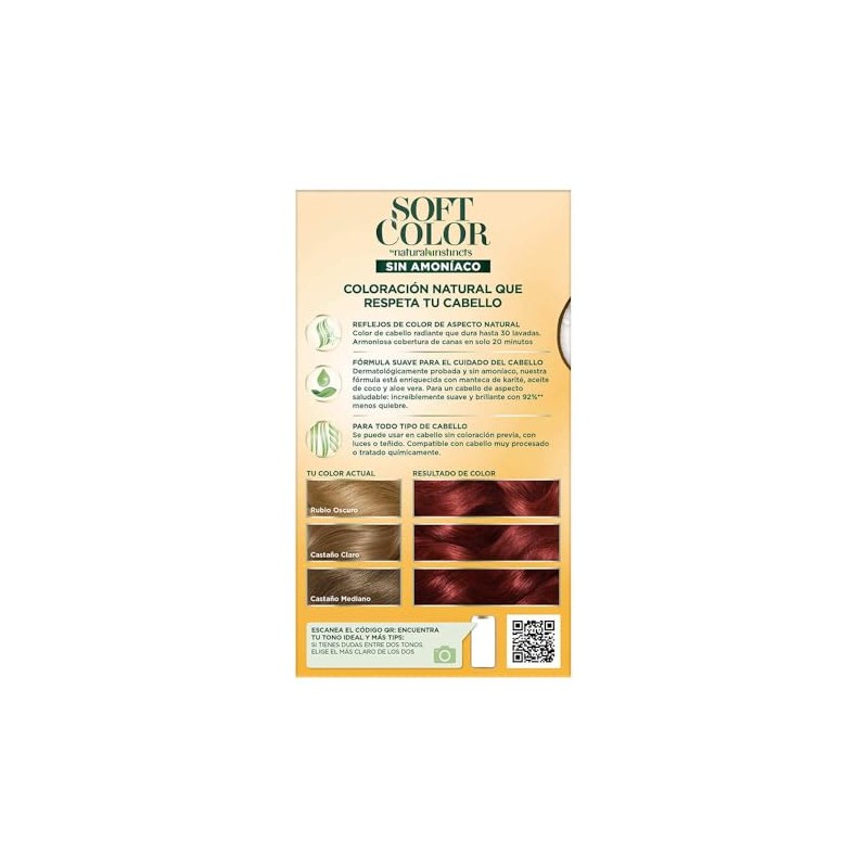 Soft Color Tinte Semi Permanente 5554 Cobrizo | Crema, Agua,