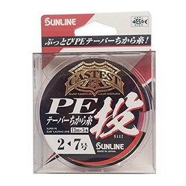 SUNLINE CASTEST PE Taper Thread Throw 33.9 ft (13 m) x 3 Size 2-7 Red
