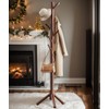 Pipishell Sturdy Wooden Coat Tree with 8 Hooks, 3 Adjustable