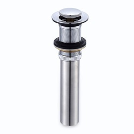Luxier DS03-TC 1 1/2" Bathroom Faucet Vessel Vanity Sink Pop Up Drain Stopper Without Overflow Chrome