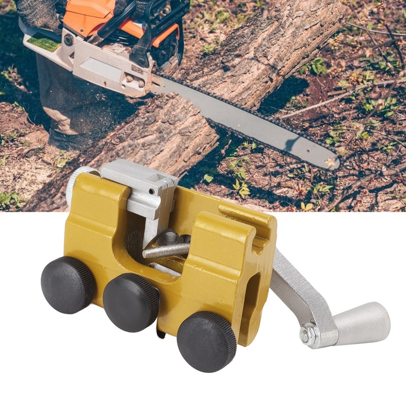 Hand Crank Chainsaw Sharpener Portable Chainsaw Sharpening Jig Tool Kit