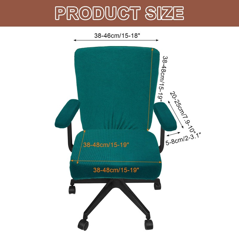sourcing map Office Chair Covers, Stretchable Rotating Chair Slipcover Desk