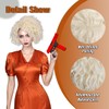 ColorGround Medium Curly Blonde Cosplay Wig for Women the Bride