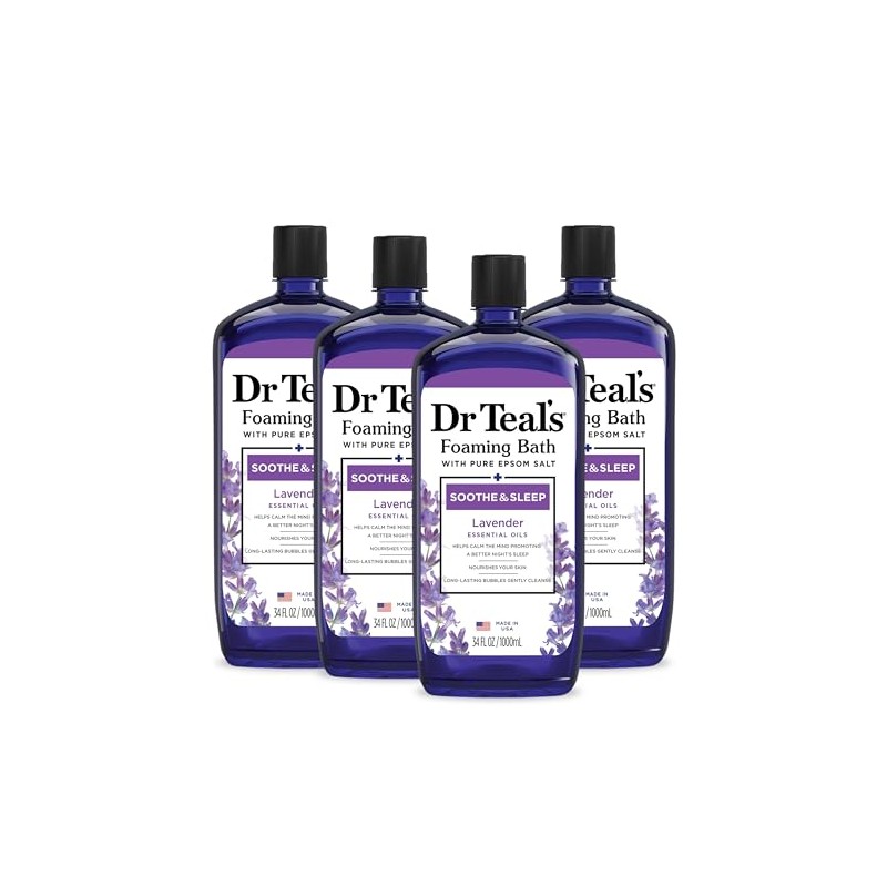 Dr Teal's Foaming Bath with Pure Epsom Salt, Soothe &