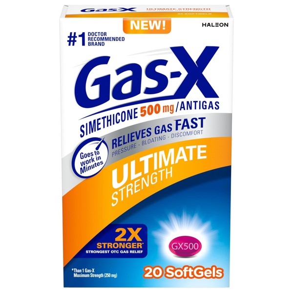Gas-X Ultimate Strength Gas Relief Softgels with Simethicone 500 mg,