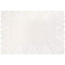 Elegant White Placemat Doilies (Pack of 8) - 9.75" x 14.25" - Premium Paper Table Decorations - Perfect for Parties, Home, & Events