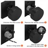 Haidms Matte Black Door Knobs Interior, Heavy Duty Square Black