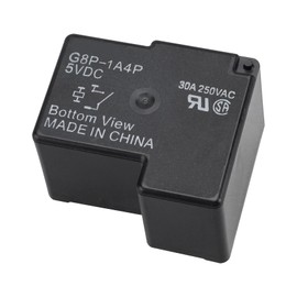 Baomain PCB Power Relay 4 Pins G8P-1C4P-5VDC 30A 250VAC SPST NO (Normally Open)