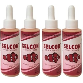Selcon American marine Aquarium Fish Food (4 Small Bottles = 240mL Total)