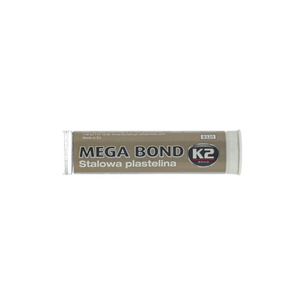 K2 Steel Mega Bond, Mastic, 2 K, ideal for processing of Pieces Metal, Iron, Steel, 60 G TUBE