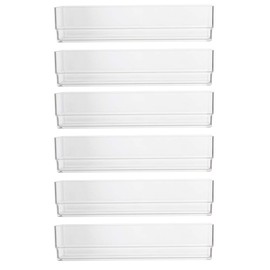 STORi Clear Plastic Drawer Organizers 6" x 3" x 2" l Set of 6