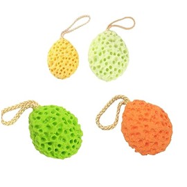 3piezas Esponjas Baño Forma Panal Amarillo Verde Naranja Ducha Suaves Eficaces Gel Jabón Líquido