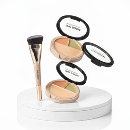 The Saem [All-in-one base/multi-cover] The Saem Cover Perfection Triple Foundation Balm 3 colors 1.5 Natural Beige / [올인원 베이스/멀티커버] 더샘 커버 퍼펙션 트리플 파운데이션 밤 3colors 1.5 내추럴베이지
