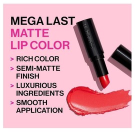 wet n wild Mega Last Matte Lip Color, Semi Matte Hyaluronic Acid Infused, Long L