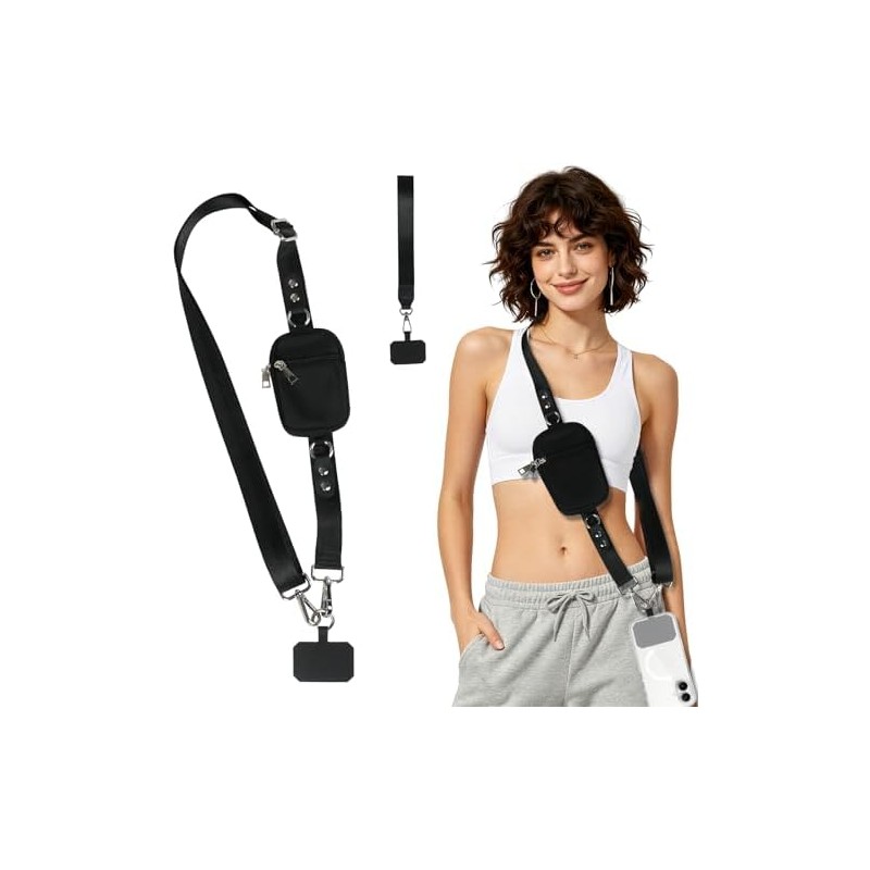 Correa para Celular con Cartera Desmontable Desmontable: Cordón Ajustable para