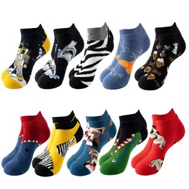 GEYIWSSXY Colourful Socks Men Women 39-42 Funny Sneaker Short Socks for Men Casual Cotton Socks, Multicolour A, One Size