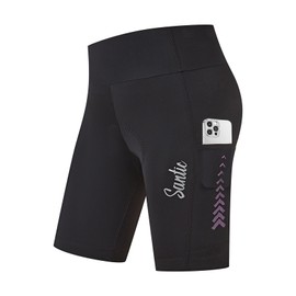 Santic Women's Padded Cycling Shorts, A-violet, XL