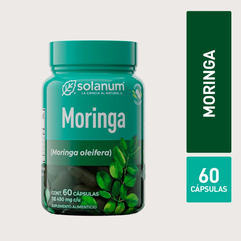 Moringa + Té Verde 60 Cápsulas Veganas Solanum Línea Herbal
