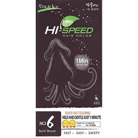 1 Minute_Hi Speed Squid Ink Hair Color #6 Dark Brown by 1 Minute_Hi Speed Squid Ink Hair Color