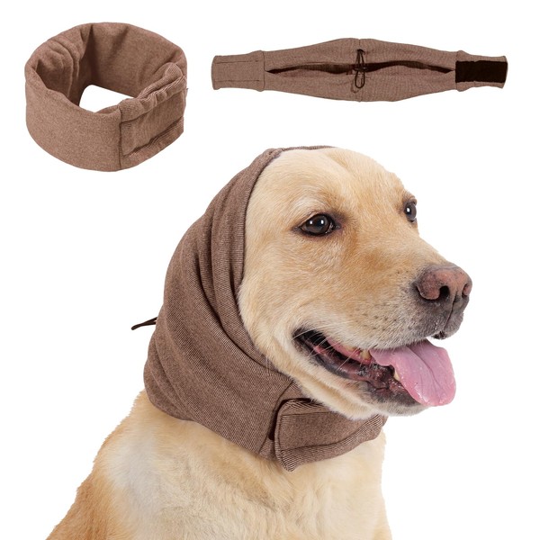 LEOTRAG Dog Calming Hoodie, No Shake Ear Wraps for Dogs,