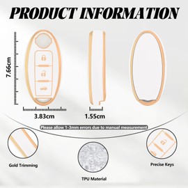 TOOMUME TOOMUME Schlsselhlle TPU, Autoschlssel Hlle Passt fr Nissan Qashqai J11 J12 Juke F15 Xtrail T32 Micra K13 K14 Infiniti Q50 QX60 EX35 FX45, Schlsselcover Schutz Schlsselgeh?use - Koffer