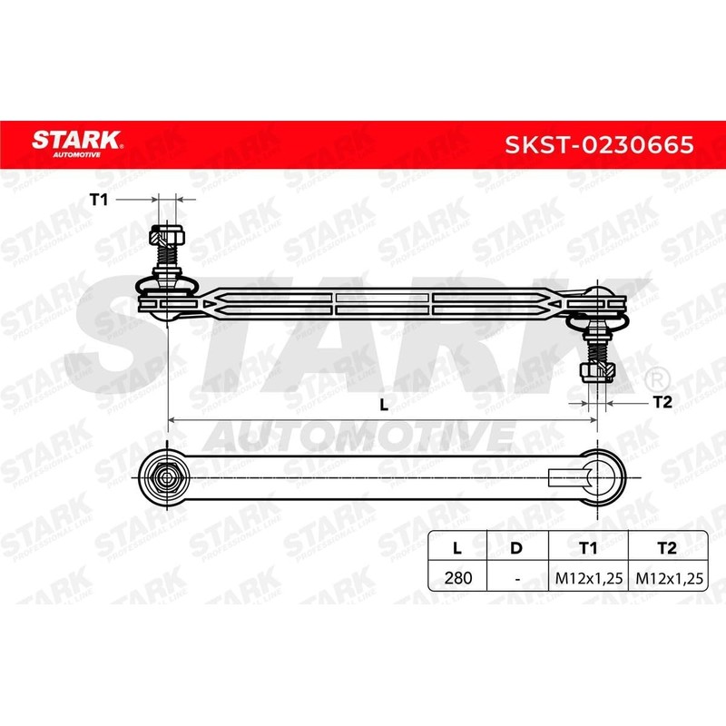 STARK Coupling rod suspension support front on both sides