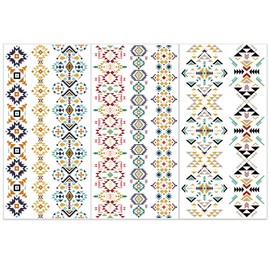 OLYCRAFT 3pcs/Set Western Pattern Rub on Transfers for Furniture and Crafts 15x30cm Tribal Decor Transfer Stickers Floral Rub on Decals for Wood Furniture Scrapbooking Home Decorations