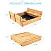 Best Choice Products Kids' Outdoor Wooden Sandbox Large, Cedar Wood