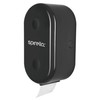 Spirella WC Rollenhalter + Ersatzrollenhalter"Cube" zum kleben oder bohren Schwarz,