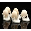 zoele White Ceramic Decorative Egg Cup Holder Stand - Breakfast