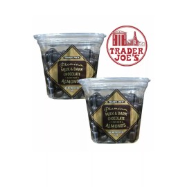 Trader Joe's 2 Packs Trader Joe's Premium Milk Dark Chocolate Covered Almonds 16 oz Each Pack