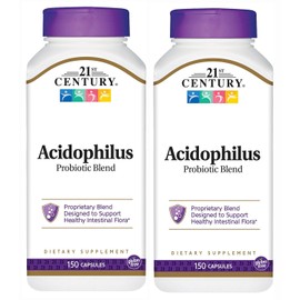 21st Century Acidophilus Probiotic Blend Capsules, 150-Count (Pack of 2)