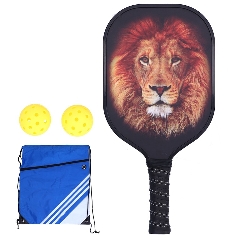 LEIJIAER Pickleball Paddle Set Carbon Fiber Face Racket with 2Pcs