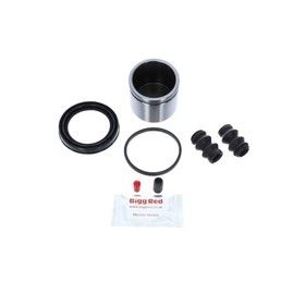 Bigg Red - Front Left or Right Brake Caliper Repair Seal Kit & Piston - Compatible with Mito 2008-2020, Bravo 2007-2014, Tipo 2015-2020, Stilo 2.4 2001-2007, 1.9 2005-2008