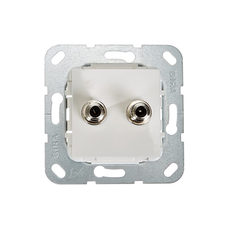 Gira 565103 SAT F Socket Double Gender Changer Fitting Pure
