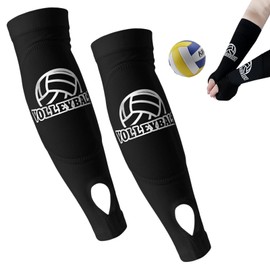 Laralily 1 Pair of Volleyball Arm Protectors Volleyball Women's Arm Protectors Volleyball with Protective Padding Thumb Hole Volleyball Arm Protectors Youth Forearm Protection Accessories for Sports