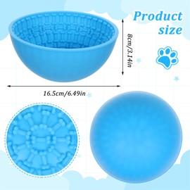 4 Pcs Dog Lick Mat Bowl Slow Feeder, Silicone Freeze Bowls 4 Colors, Wobble Stable Easy Clean for Oral Health Anxiety Boredom Relief Aid