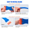 8 Pcs Plastic Razor Blade Scraper and 100 Pcs Blades,