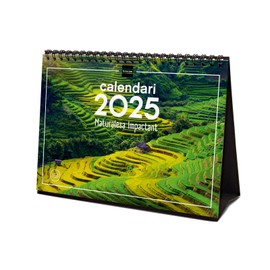 Finocam - Desk Calendar for Writing 2025 Month to View January 2025 - December 2025 (12 Months) Nature Catalan