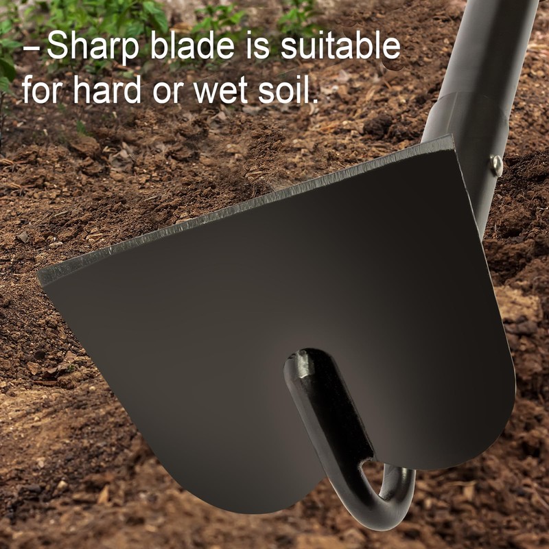 AgroPro Hoe Garden Tool, Heavy Duty Garden Hoe for Weeding,