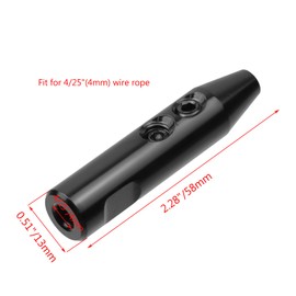 Pastlla 10 Pcs Cable Railing Sleeves Fittings, 316 Stainless Steel Wire Rope Cable Railing Kit Hardware, Hidden Stair Threaded Tensioner Swage Stud End for Wood and Metal Post(Fit 4/25" Wire Rope)