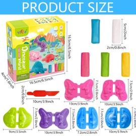 KOIROI Dough Accessory Set, 12 Pieces Kneading Accessories, Kneading Tool, Kneading Tool Set from 2 3 4 Years, Dino Plasticine Tools, DIY Kneading Tool, Plasticine Tools, Dinosaur, Sea Animals