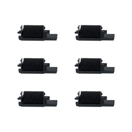 Printerfield 6 Pack Ribbon Ink Roller for IR-40 Cash Register Calculator Printer-Black