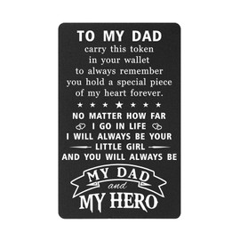 FALOGI Dad Gifts from Daughter, Dad Wallet Card, I Will Always Be Your Little Girl, I Love You Dad Birthday Card, My Daddy Fathers Day, Christmas